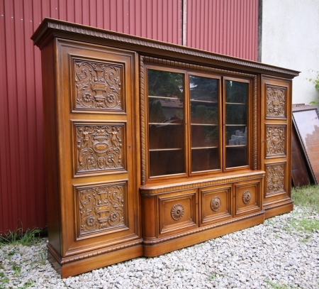 Biblioteka z 1920 roku, mahoń, orzech