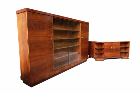 Wyjątkowy gabinet ART DECO biurk, biblioteka 1930 r. orzech palisander